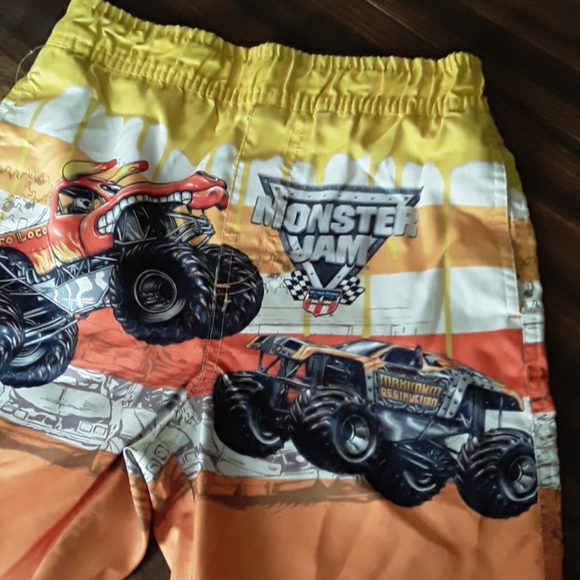 monster truck swim trunks